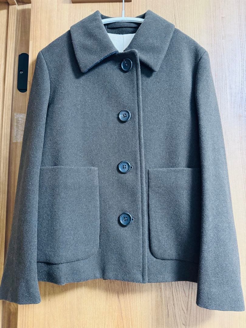 【マーガレットハウエル】 ステンカラーウールショートコート