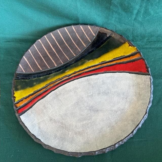 沖縄　やちむん　8.5寸皿　大皿　プレート　希少　入手困難