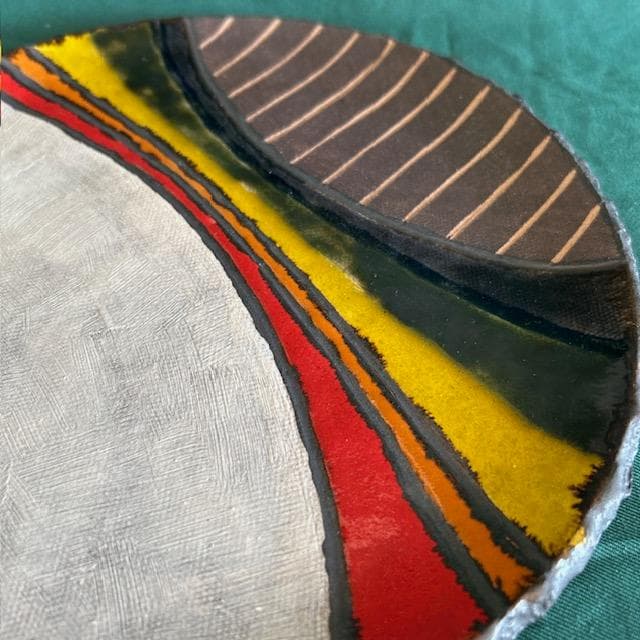 沖縄　やちむん　8.5寸皿　大皿　プレート　希少　入手困難