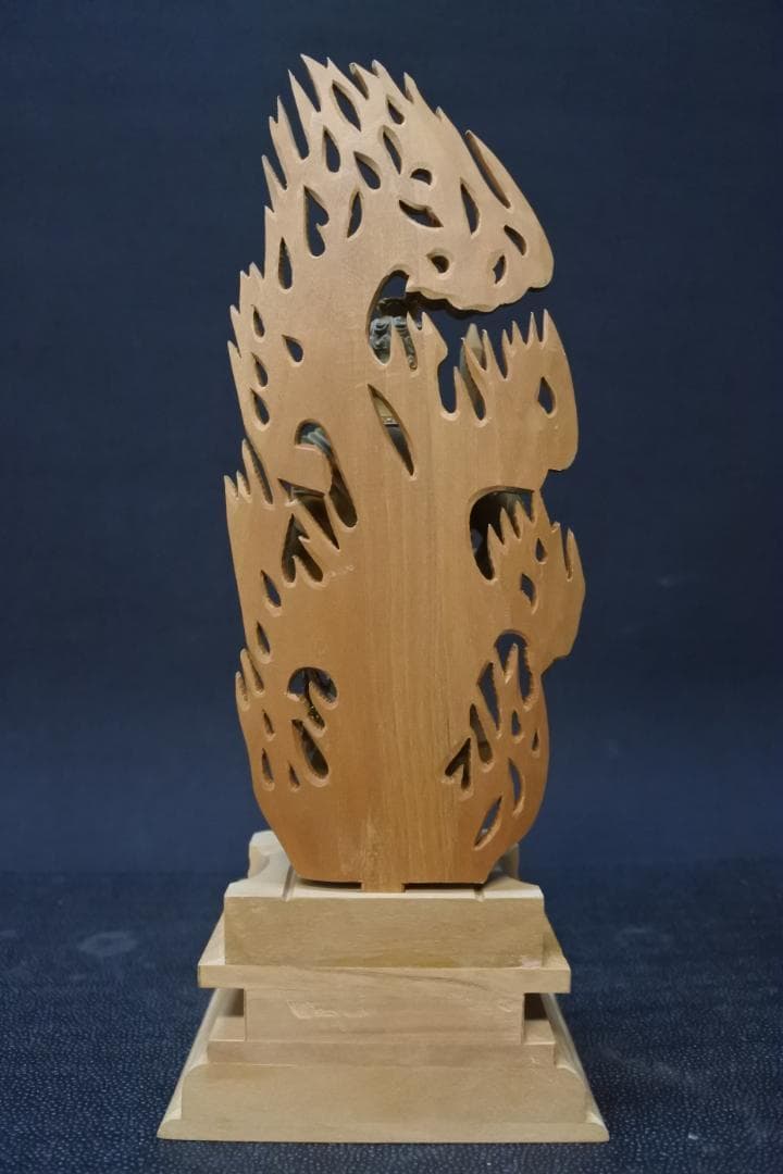 限定値下　【長期保管品】不動明王　4.5寸　白檀　仏像　木製　仏具　仏壇　506