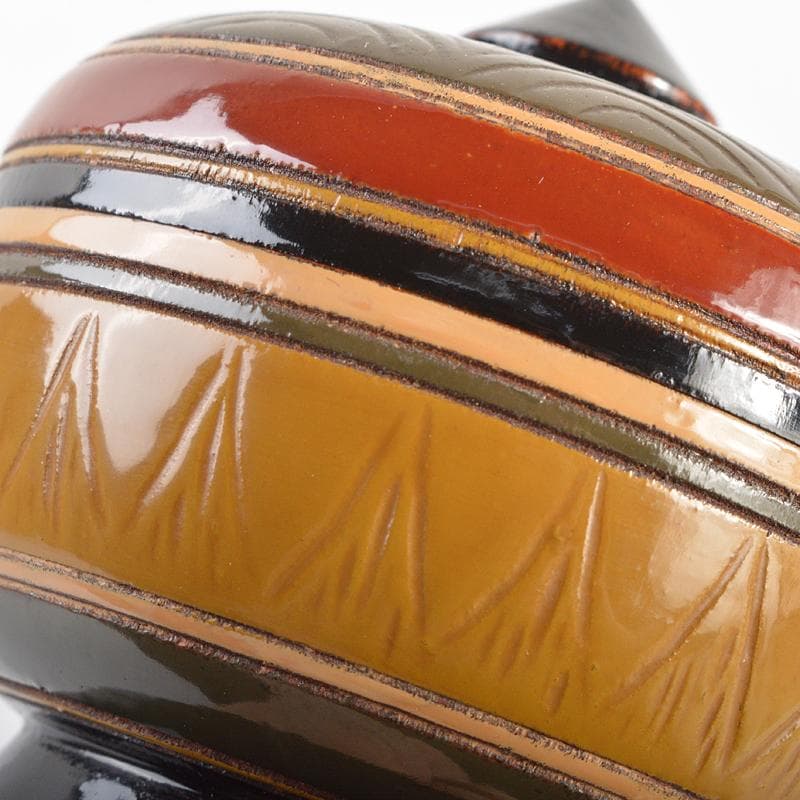 Teafortwo　漆工　川合漆仙造　獨楽莨入煙草入　共箱　V　R6868