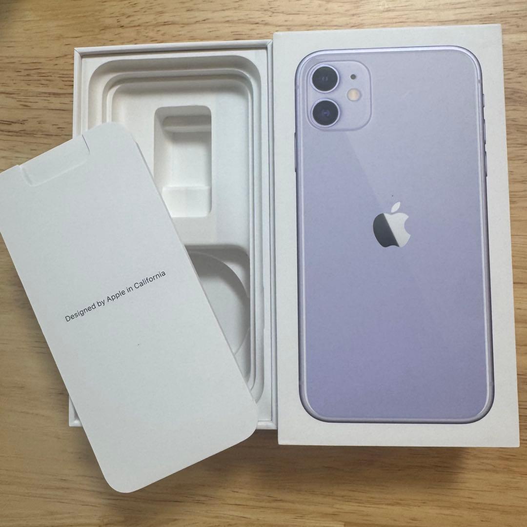 Apple iPhone 11 パープル 本体 箱付 64GB 85%
