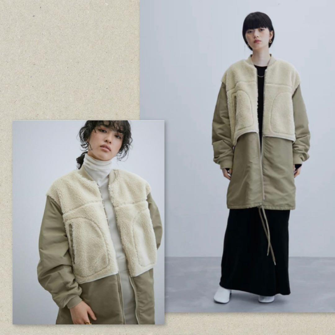 アダムエロペ　MA-1ボアリバーシブルコート