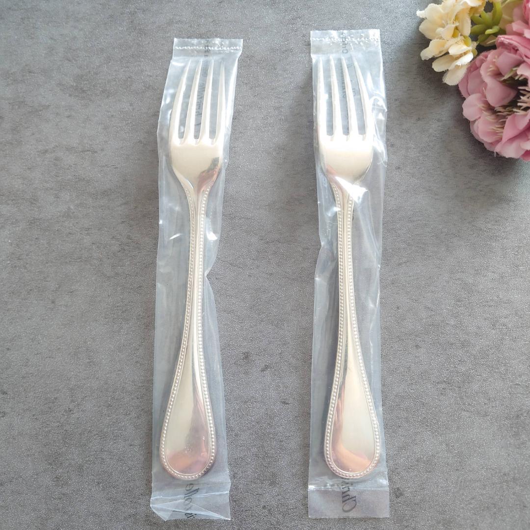 クリストフル パール 未開封 テーブルフォーク 2点