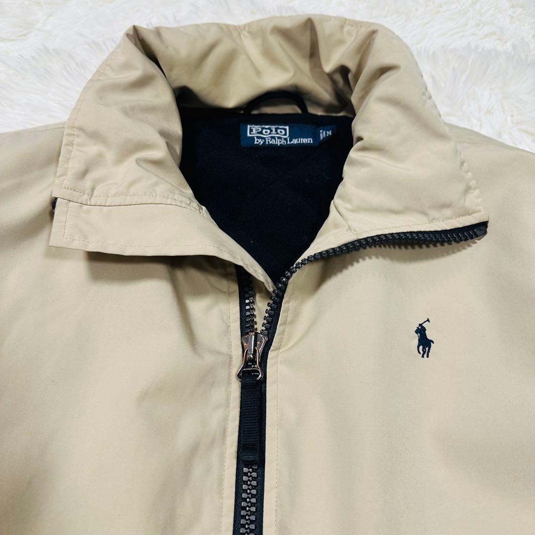 90s✨ラルフローレン ナイロンジャケット スイングトップ ベージュ