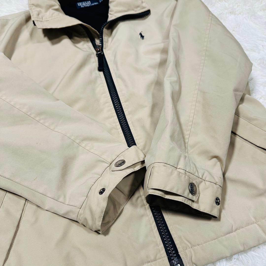 90s✨ラルフローレン ナイロンジャケット スイングトップ ベージュ