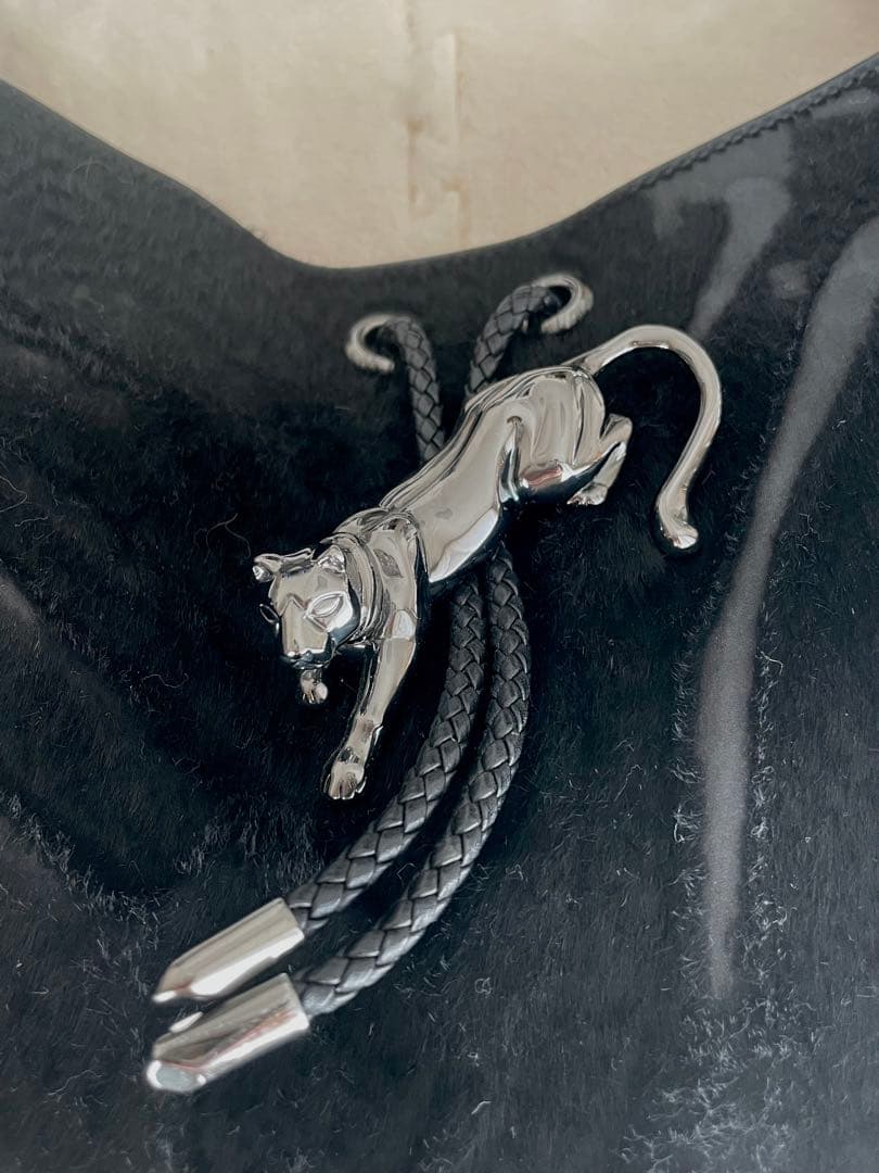 Cartier カルティエ パンテール ワンショルダーバッグ ハラコ ブラック