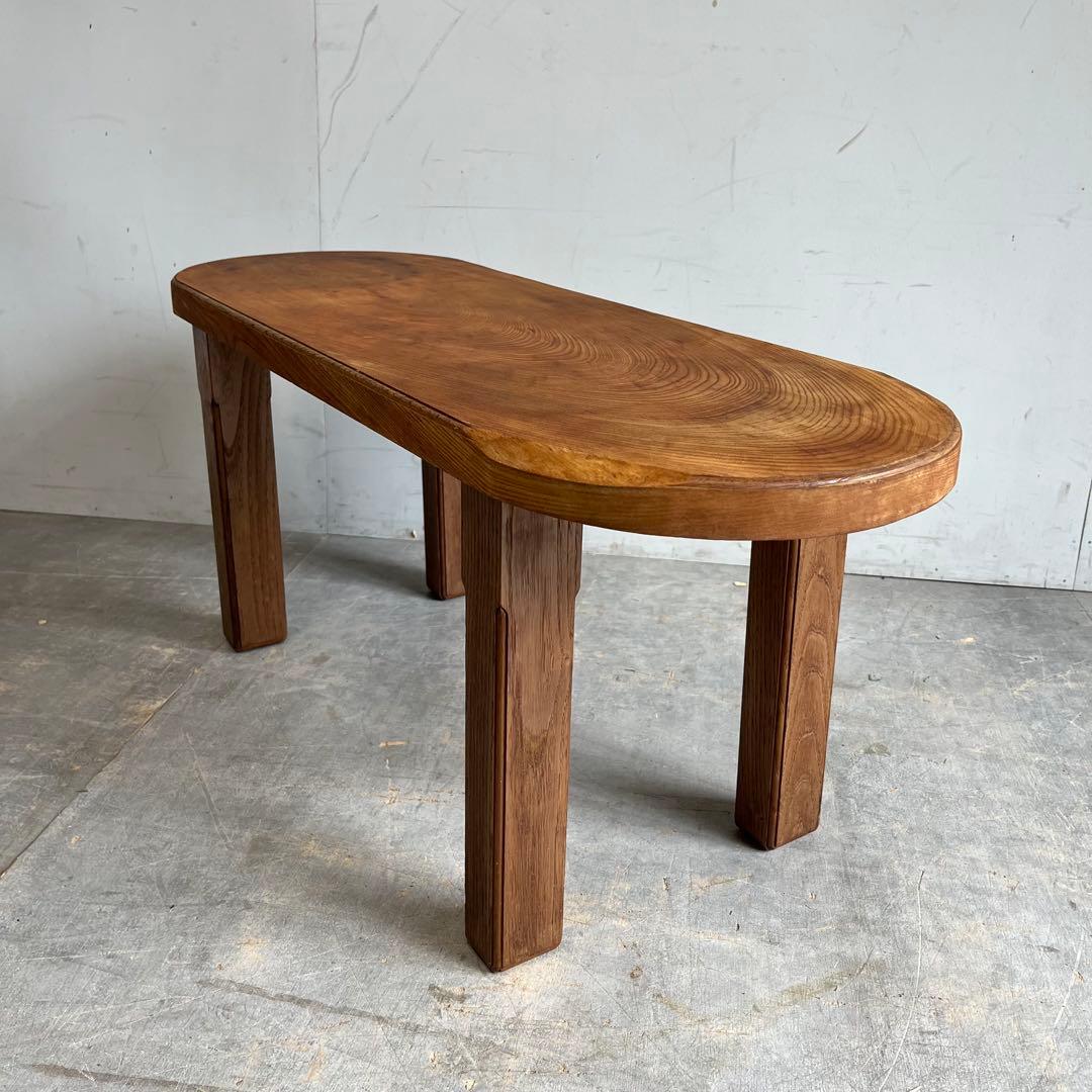 アンティーク ケヤキ 欅 テーブル 机 昭和レトロ z566