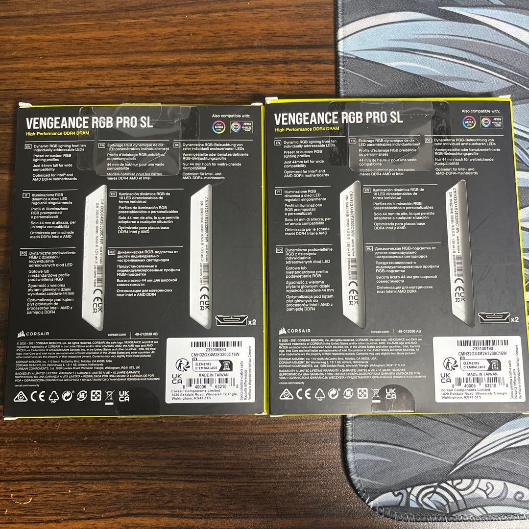メモリー Corsair Vengeance RGB Pro SL 16x4 64gb