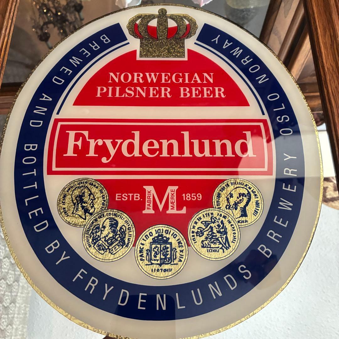 Frydenlundアメリカアンティーク　鏡パブミラー北欧ノルウェー酒USA看板