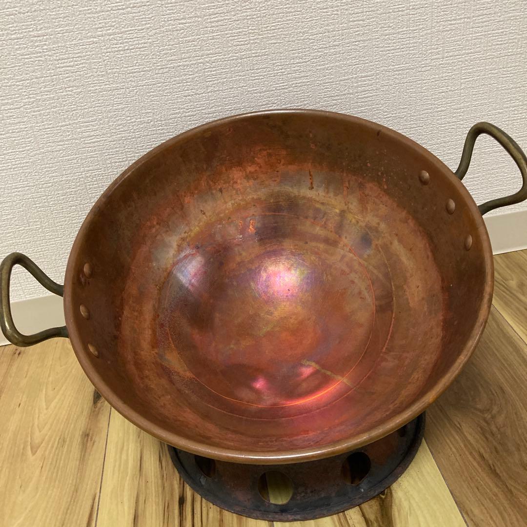 銅製 両手鍋 深型
