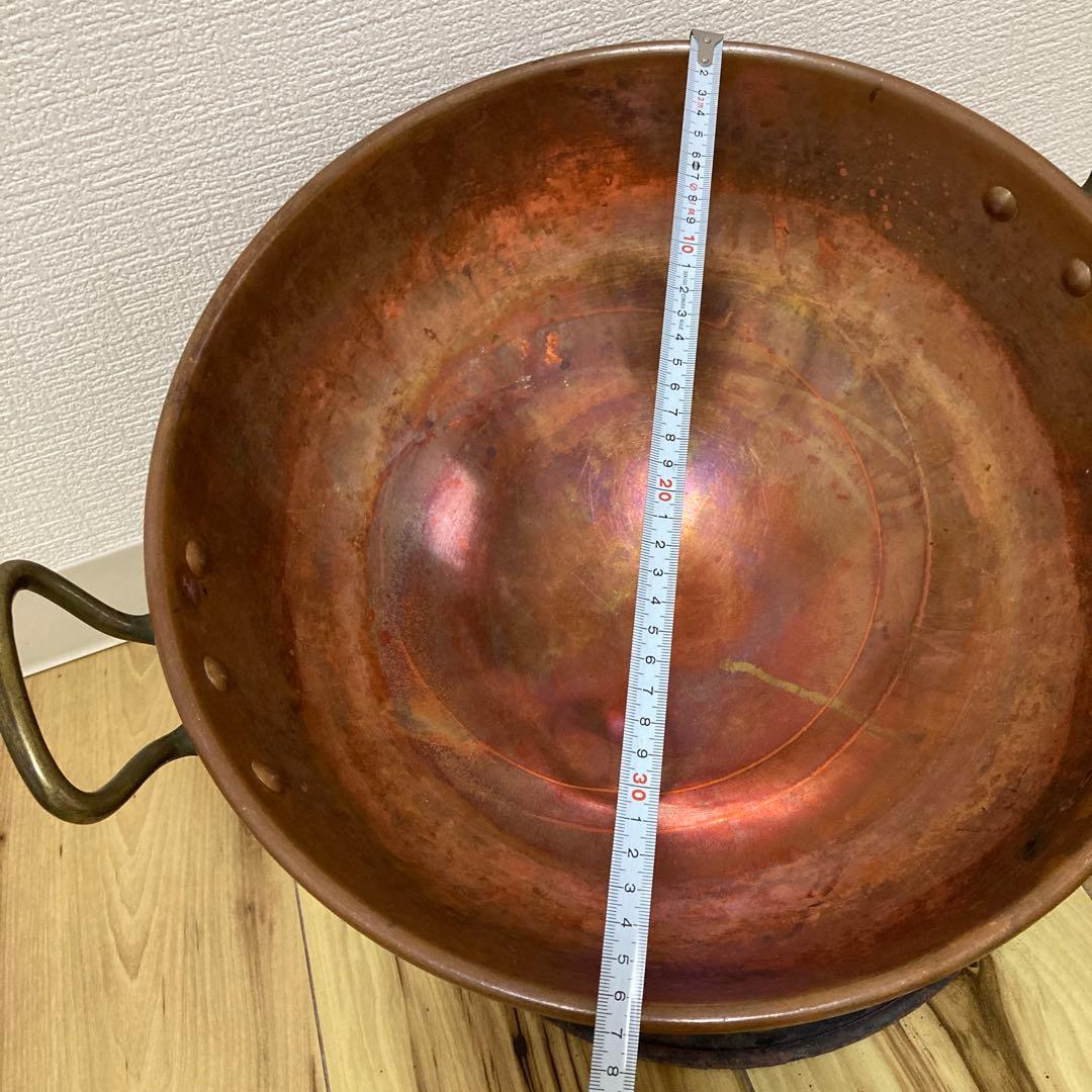 銅製 両手鍋 深型