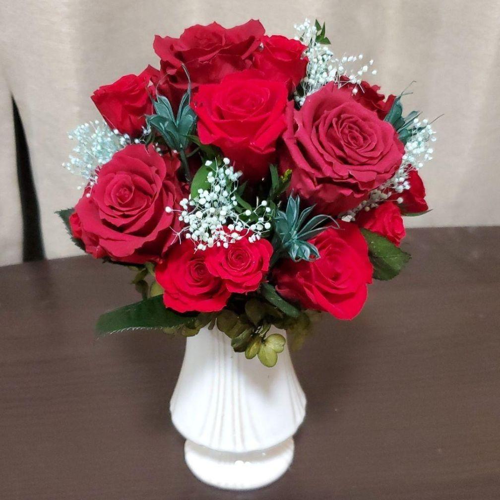 アレンジメント フラワーアレンジメント 造花無し　大 プリザーブドフラワー