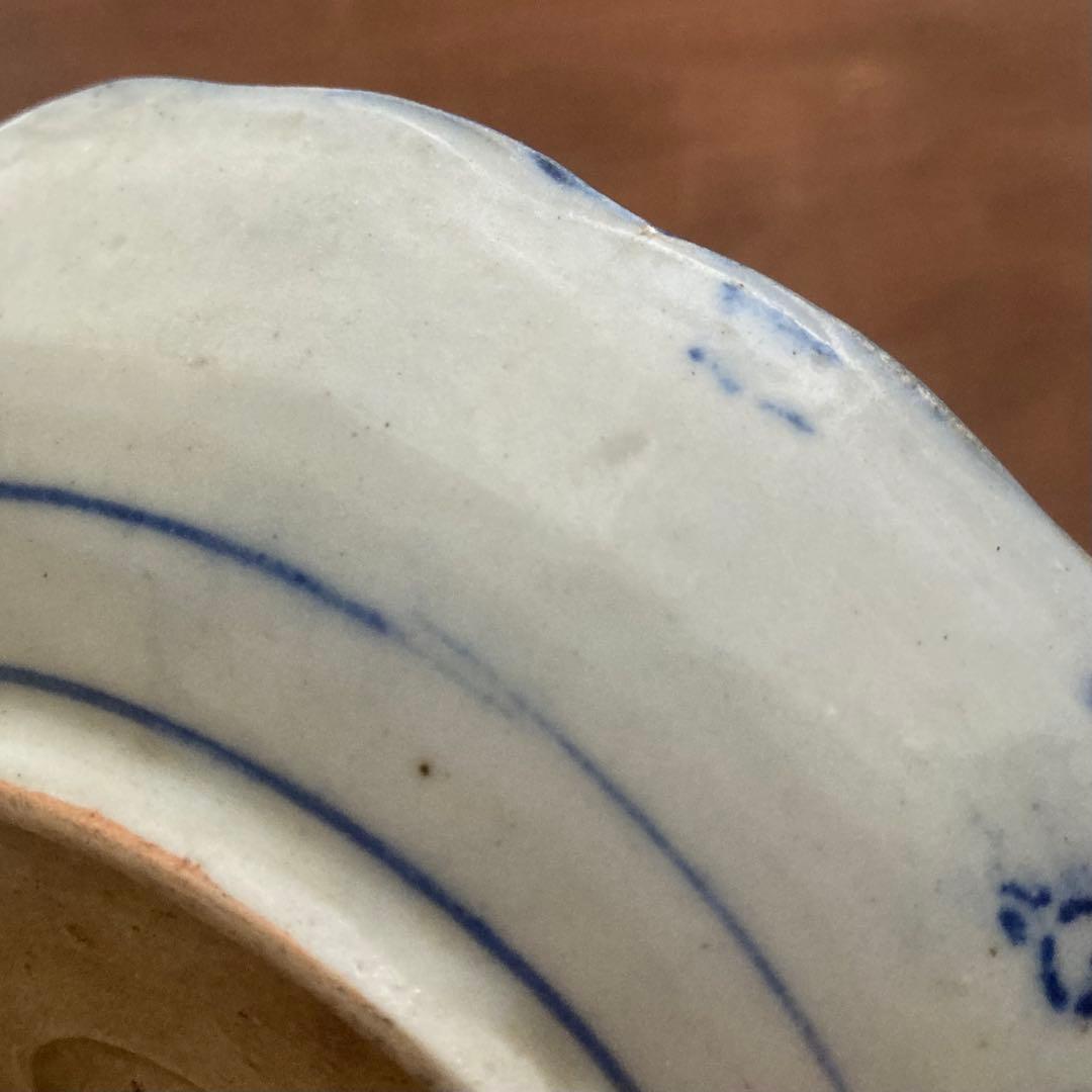 梅印判膾皿　中皿　小皿　雅姫や微塵唐草、染付、統制陶器や白山陶器、キナリノ好きに