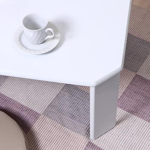 鏡面ローテーブル W90 ホワイト