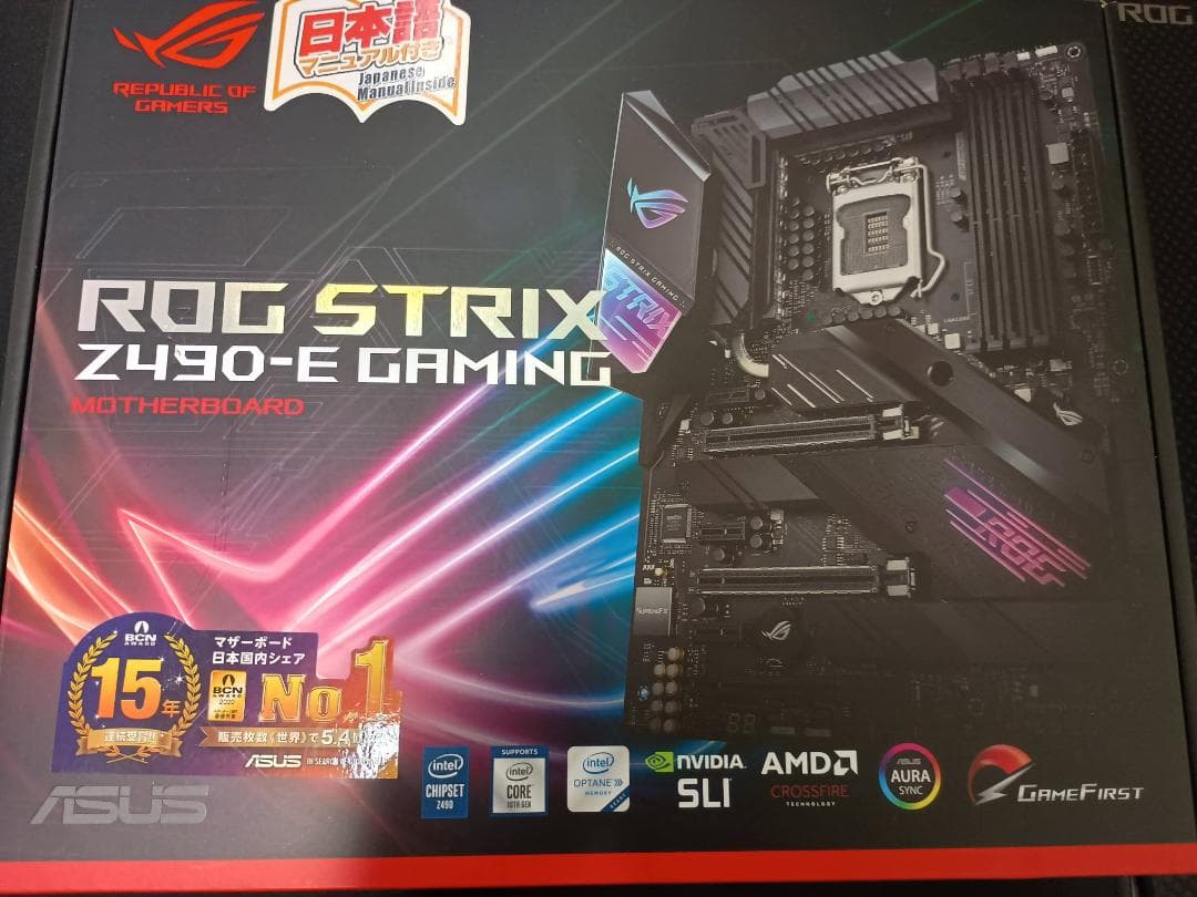 i9 10900K + Z490-E + DDR4 32GB セット 動作品