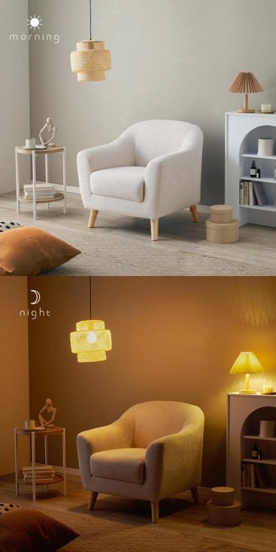 アウトレット【限定品・新品】★姫系１Pソファ（ファブリック）エメル【アイボリー】