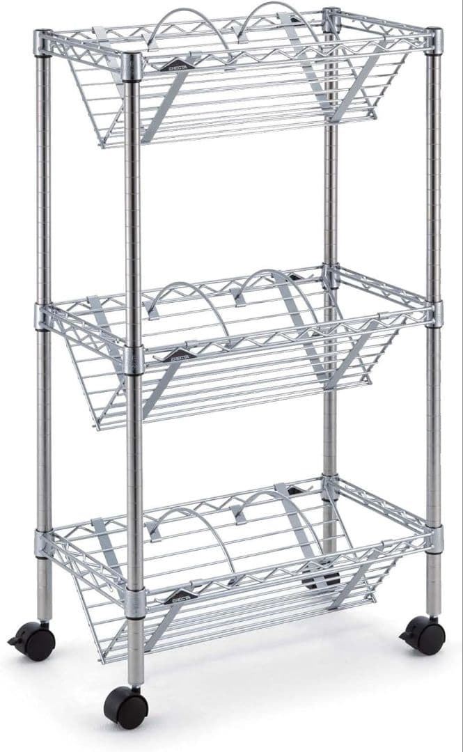 エレクター　送料込み　 ファイルワゴン　3段 キャスター付き