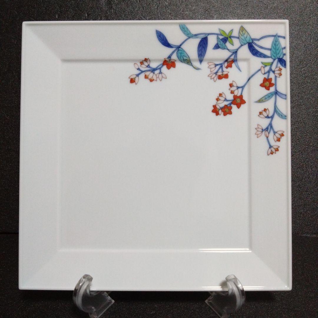 新品 伊万里鍋島焼 畑萬陶苑 スクエアプレート2枚　お祝い
