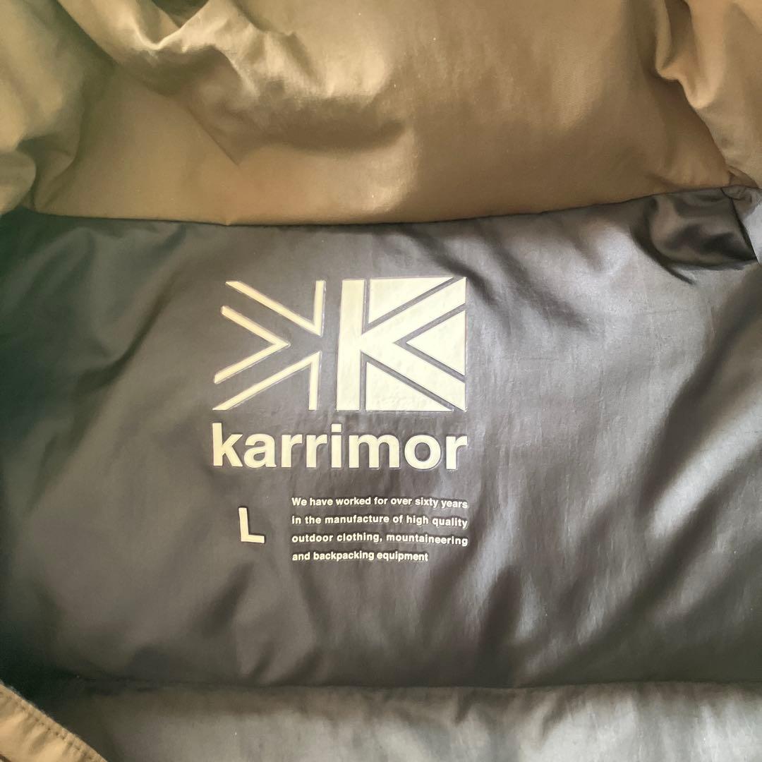 カリマー ダウンジャケット 中綿 防寒 アウトドア キャンプ フード付き カーキ