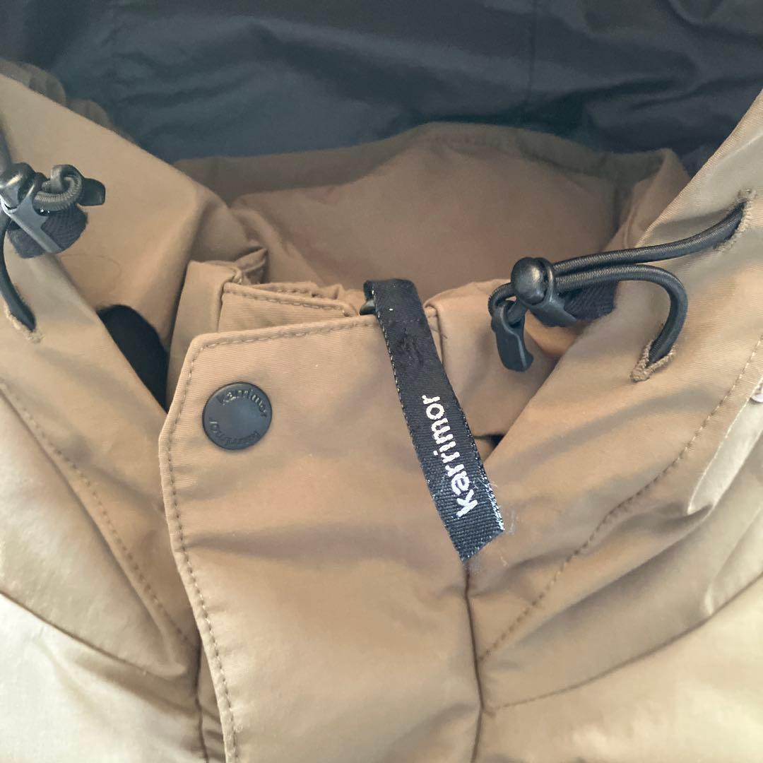 カリマー ダウンジャケット 中綿 防寒 アウトドア キャンプ フード付き カーキ