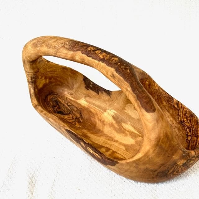 オリーブの木　芸術的バスケット　存在するだけで癒される　約34cm