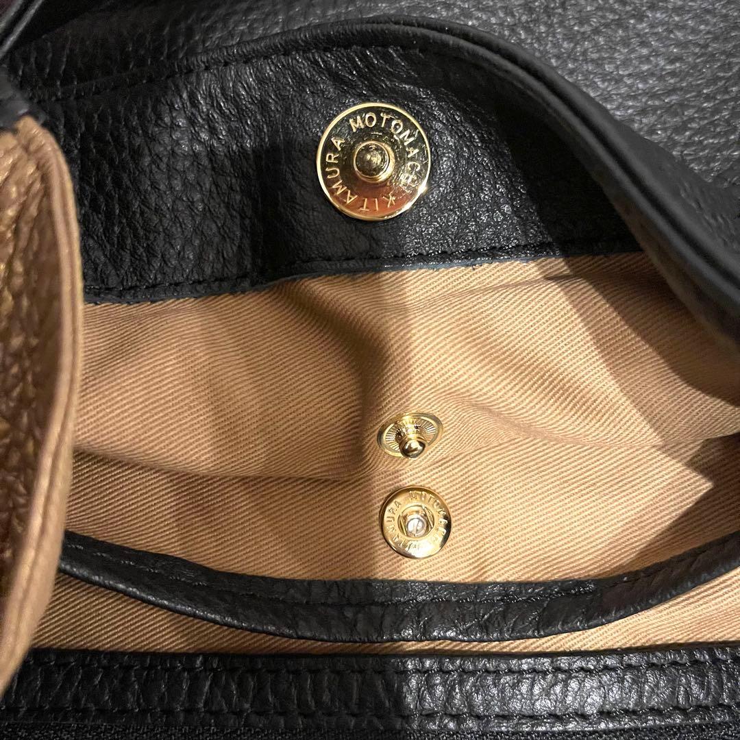 キタムラ KITAMURA 本革レザー 黒　ブラック ハンドバッグ 未使用級