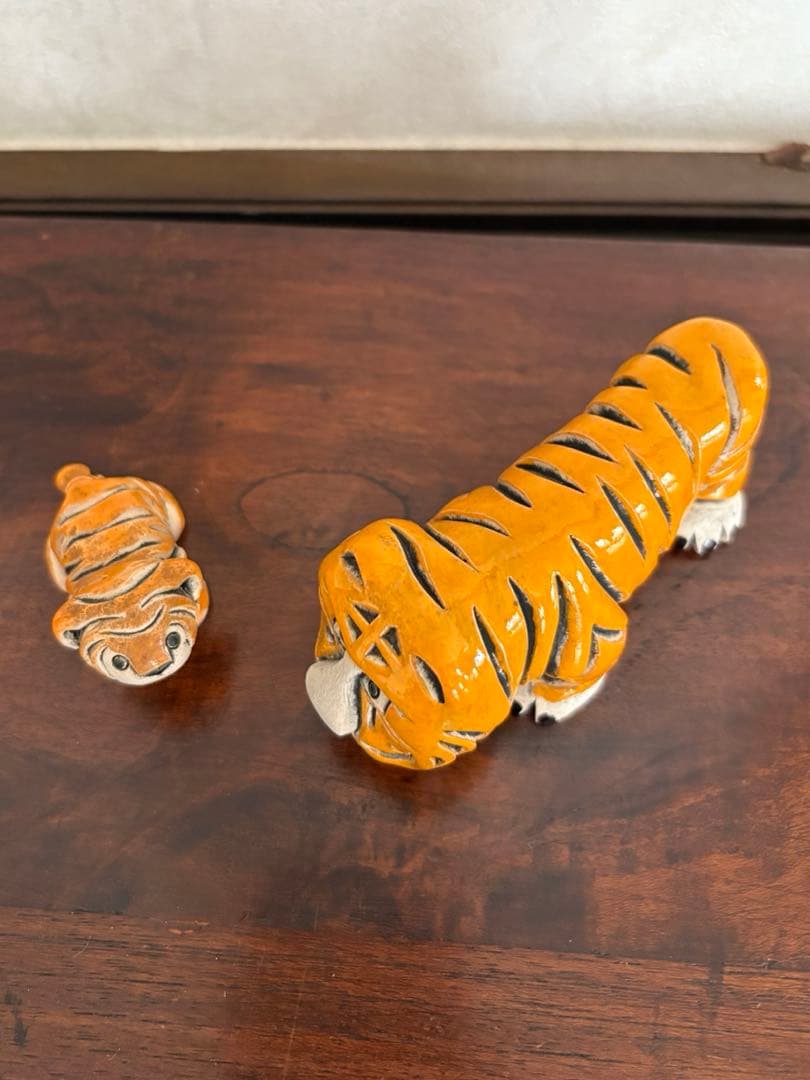 ビンテージアーテサニア・リンコナダ ハンドメイド トラ 親子　ウルグアイ