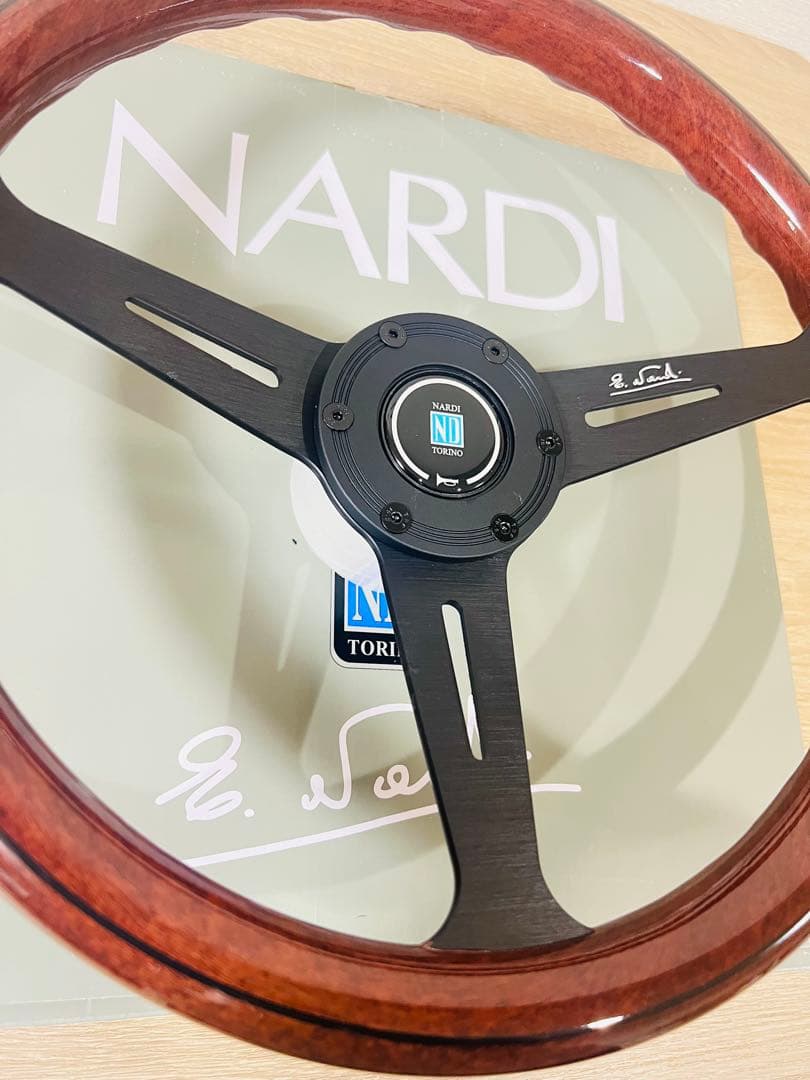 ナルディ クラシック ウッド ステアリング 14インチ ホーンリング付き②