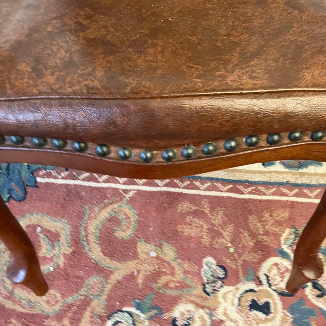 ③北欧レトロ マルニ 木製椅子 鋲打ちダイニングチェア ロビーチェアアームチェア