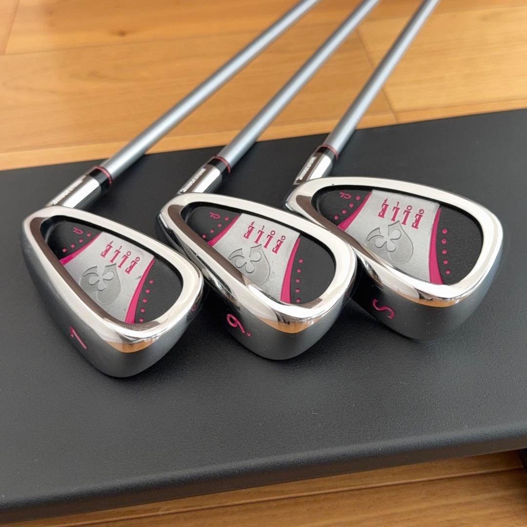 【美品】BRIDGESTONE ELLE レディース ゴルフクラブセット 8点
