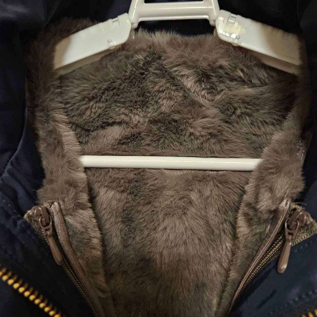 ネイビー　撥水　4way　フェイクファーライナー　ロング　マンパ