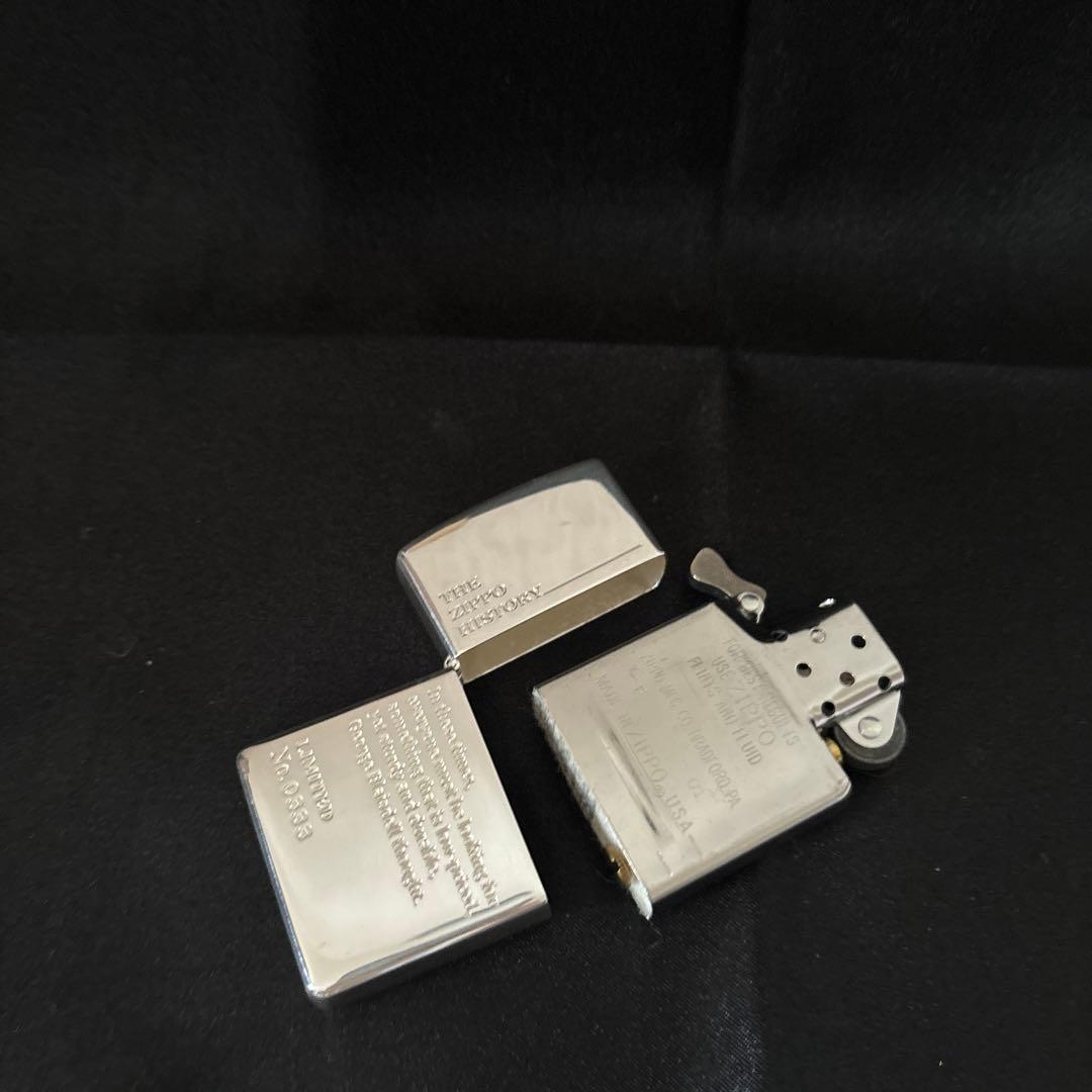 ZIPPO 限定品シリアルNO.0333オイルコンテナ付（銀20ミクロン）