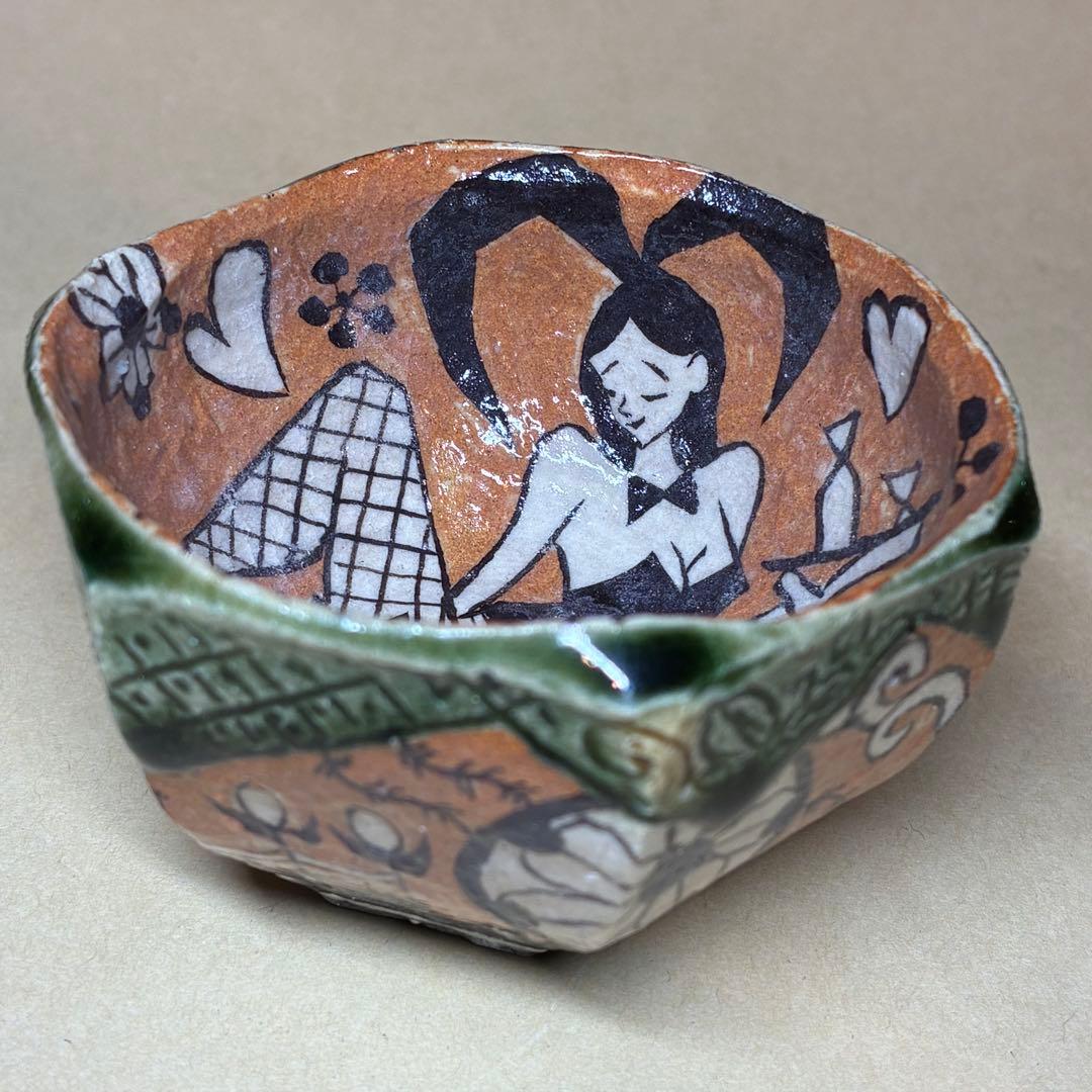 酒器 ぐい呑み 深見文紀 漫画織部 バニーガール