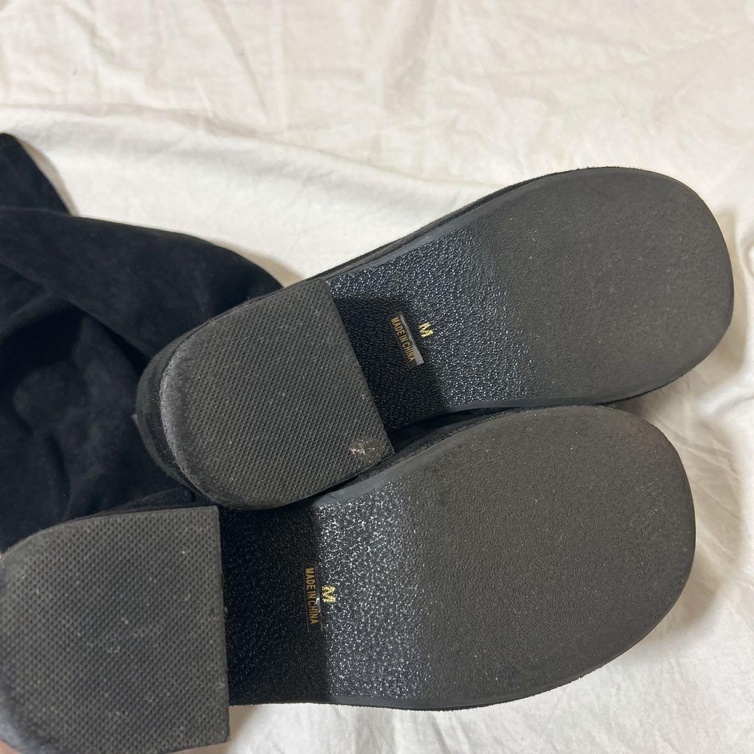 cherimi 厚底スエードニーハイブーツ