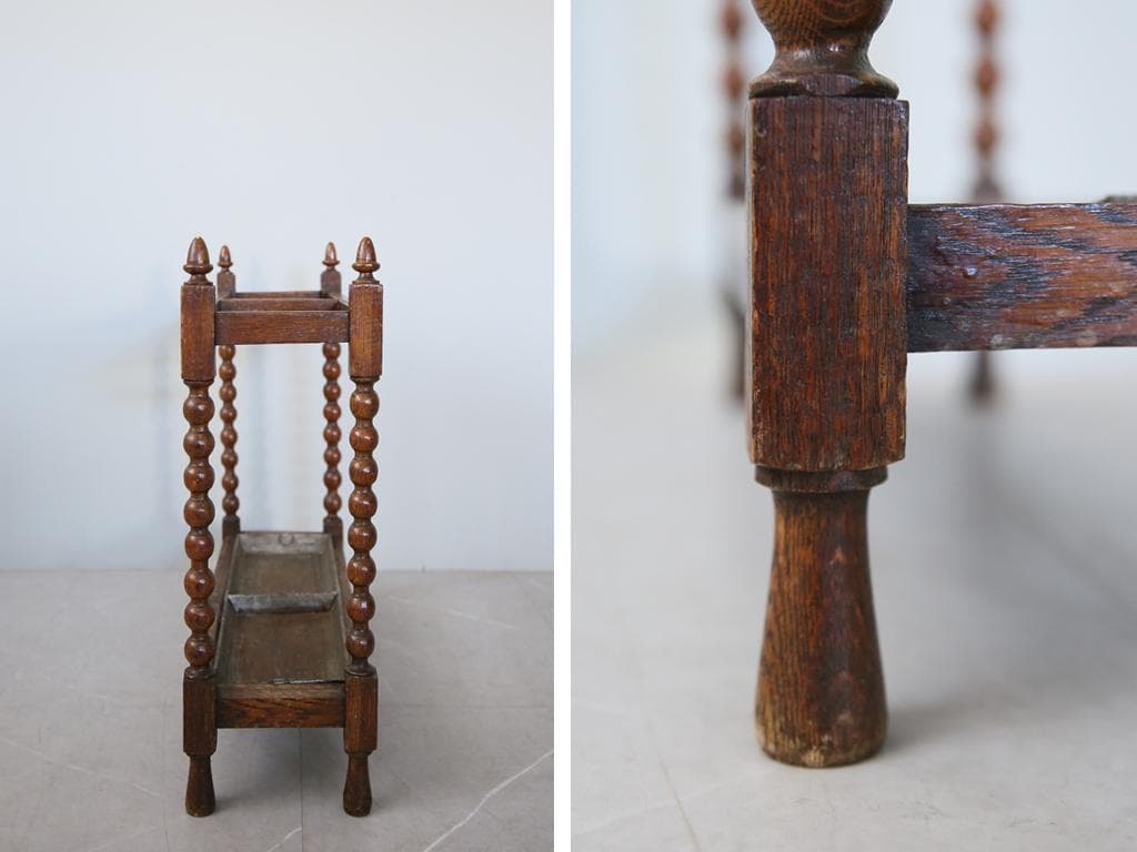 英国アンティーク木製傘立て/アンブレラスタンド/玄関インテリア(91-52)