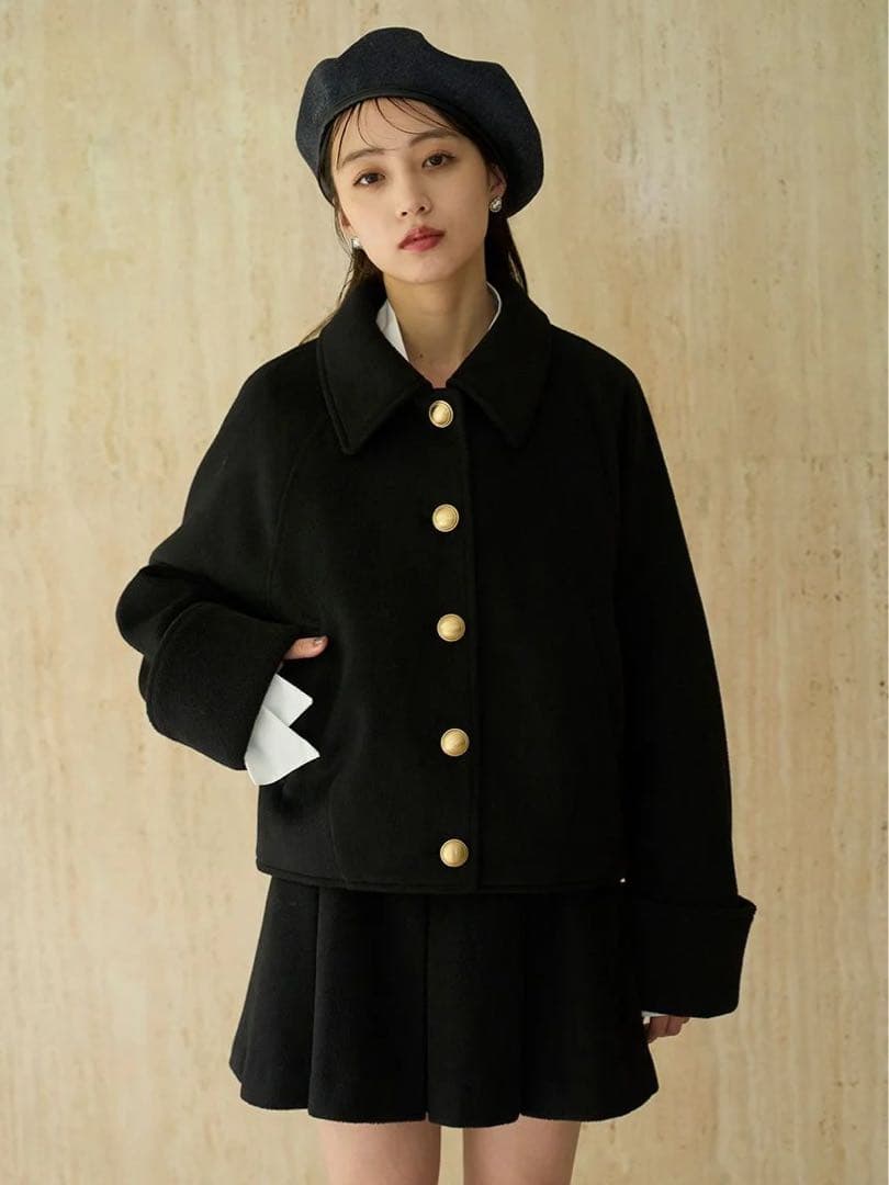 【人気カラー、2025AW】SNIDEL ステンカラーメタルボタンジャケット