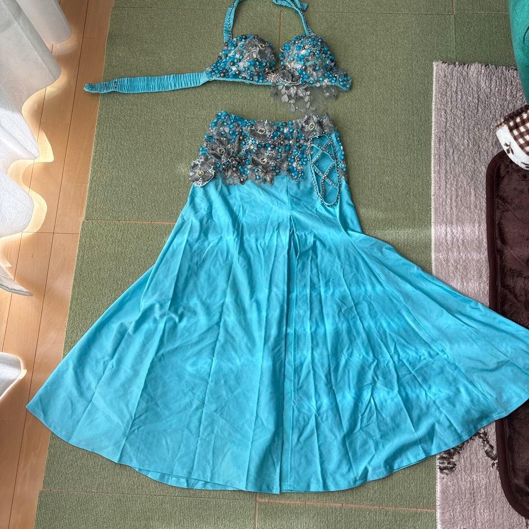 水色 ベリーダンス セットアップ