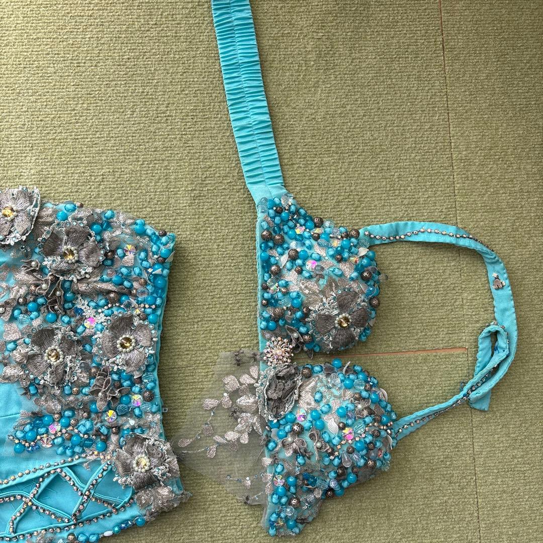 水色 ベリーダンス セットアップ