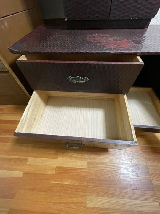 鏡台　鎌倉彫　ドレッサー　三面鏡