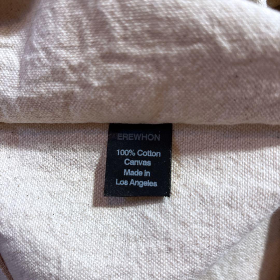 LA発EREWHON エレウォンエコバッグ トートバッグ アイボリー