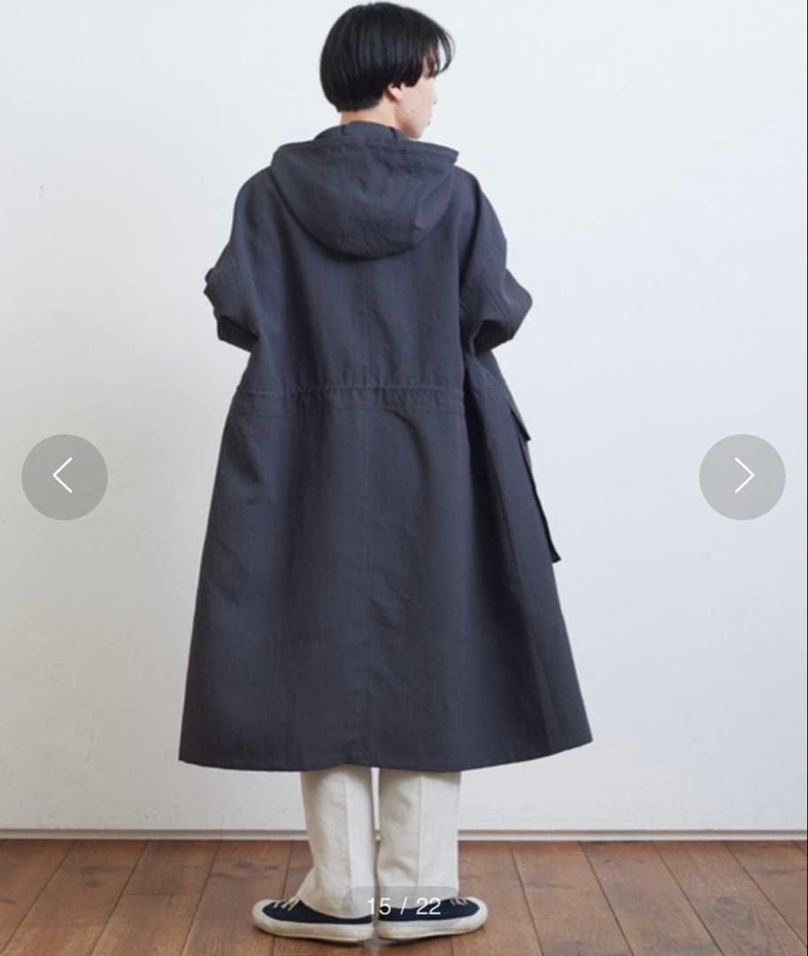 【yuni】 Pe washer hooded コート