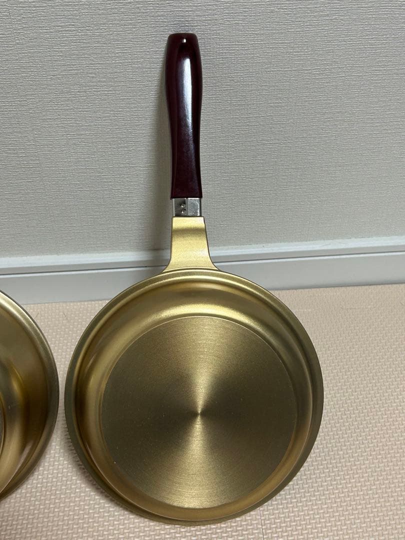 マル球産業　かわいいナベミニゴールド　深ナベ・浅ナベ・フライパンセット