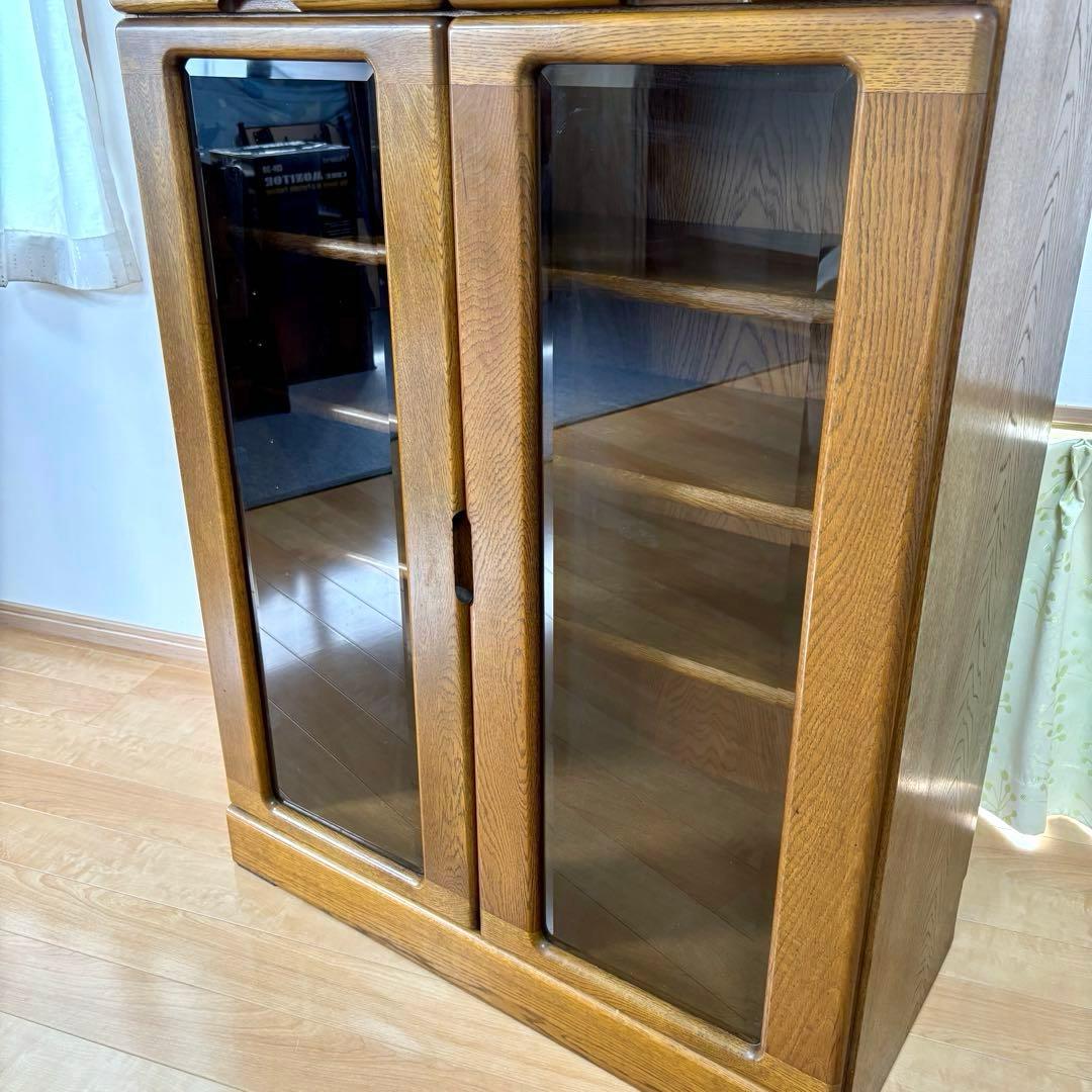 コスガ KOSUGA ガラスキャビネット 本棚 書棚 リビングボード