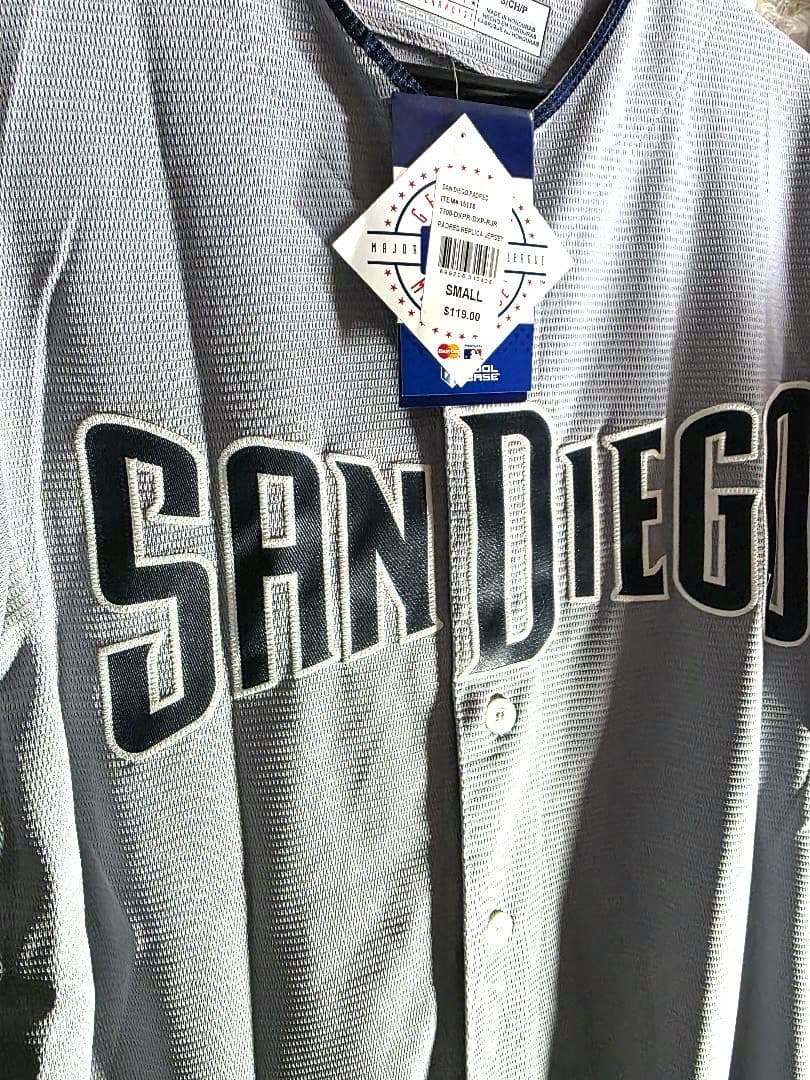 タグ付き未使用★MLB★パドレス★ハイクオリティレプリカ ★旧ビジター★
