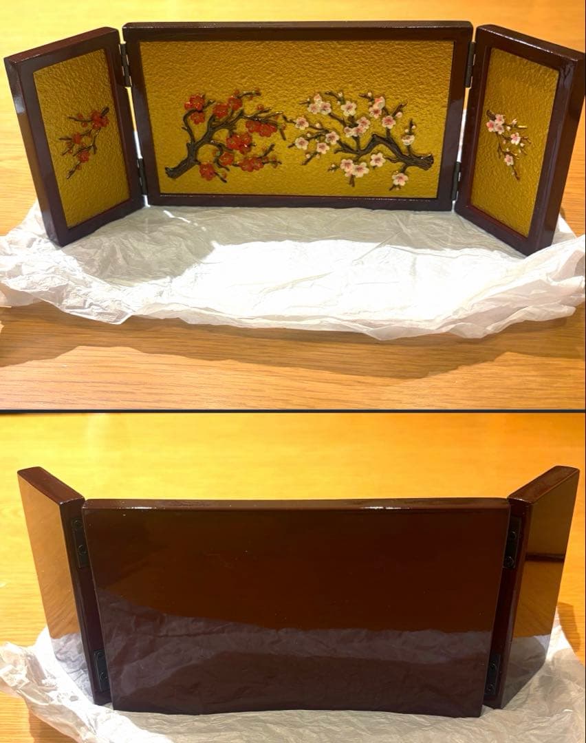 雛人形 京春雛 コンパクト 木製 三段飾り 梅