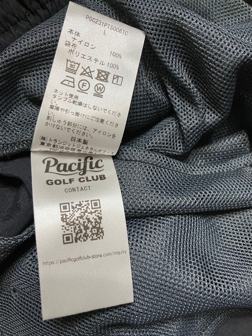 【美品】パシフィックゴルフクラブ（PGC ）黒 ショートパンツ Lサイズ 日本製