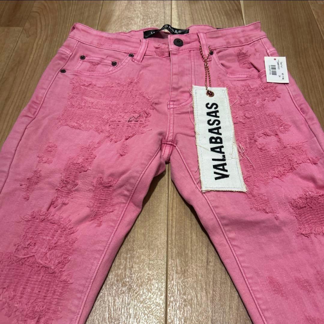【新品未使用】valabasas ピンクフレアデニム 32 バラバサス