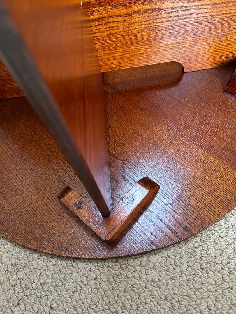 円形　木製60cmテーブル （丸） 新品未使用　ダークブラウン