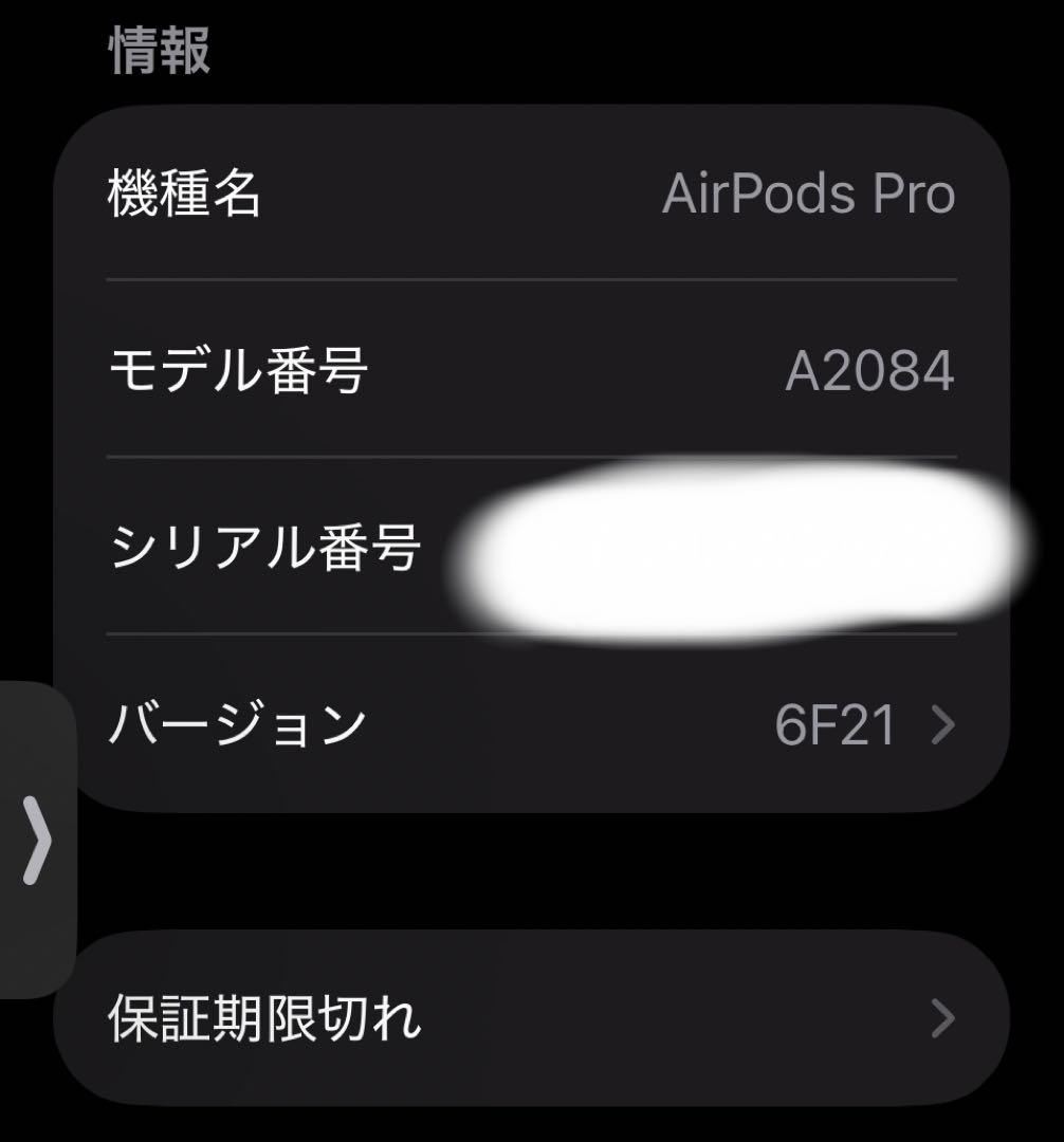 AirPods Pro 1（第一世代）箱・付属付